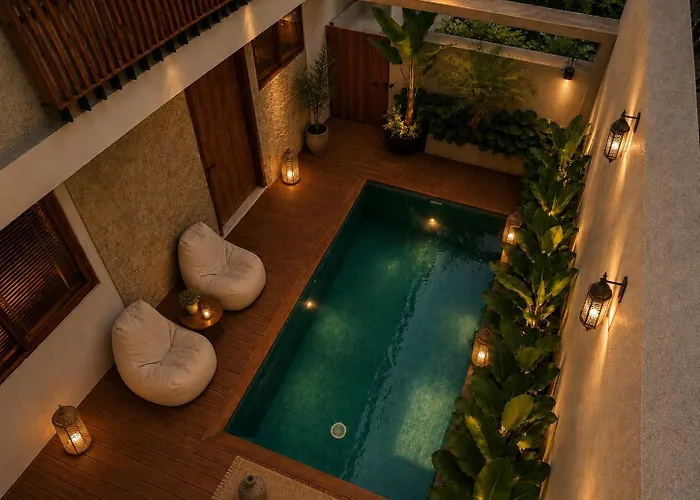 Сasa de vacaciones Contemporary 3BD Villa With Pool Sauna Gym Pererenan
